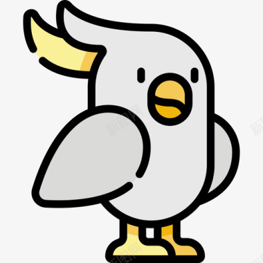 澳大利亚凤头鹦鹉第2天线形颜色图标图标