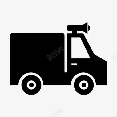 食品车卡车车辆图标图标
