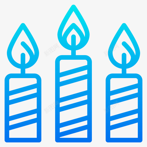 蜡烛万圣节178渐变色图标svg_新图网 https://ixintu.com 万圣节 变色 渐变 蜡烛