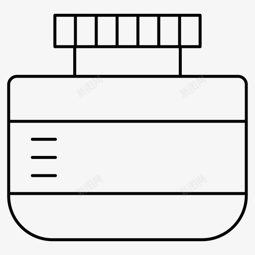 瓶子奶油罐子图标svg_新图网 https://ixintu.com 化妆品 套装 奶油 时尚 瓶子 线条 细线 罐子