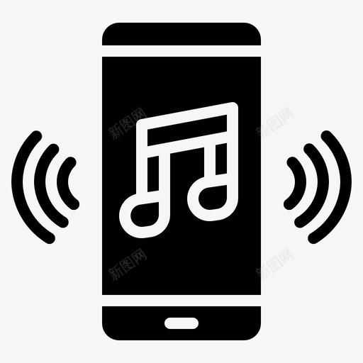 音乐手机多媒体图标svg_新图网 https://ixintu.com 多媒体 手机 播放器 概要 用户界面 跑步 音乐