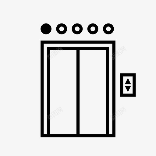 电梯电梯按钮运输图标svg_新图网 https://ixintu.com 上下 按钮 电梯 移动 运输