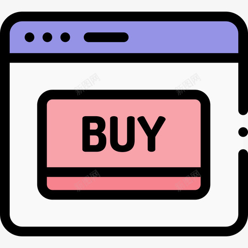 购买按钮网上购物58线颜色图标svg_新图网 https://ixintu.com 按钮 网上购物 购买 颜色