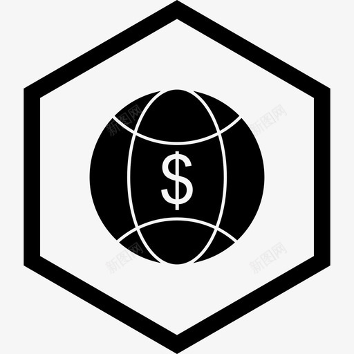 世界货币货币全球图标svg_新图网 https://ixintu.com 世界 全球 商业 货币