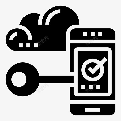访问云密钥锁定图标svg_新图网 https://ixintu.com glyph 密钥 网络技术 访问 锁定 验证