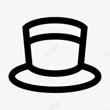 魔术师帽子帽子时尚图标图标