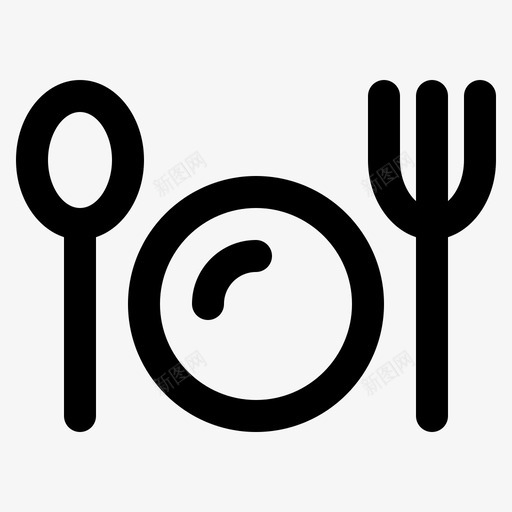 食品餐具盘子图标svg_新图网 https://ixintu.com 勺子 叉子 盘子 第二 酒店 食品 餐具 餐厅