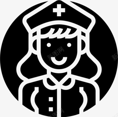 护士职业化身12雕文图标图标