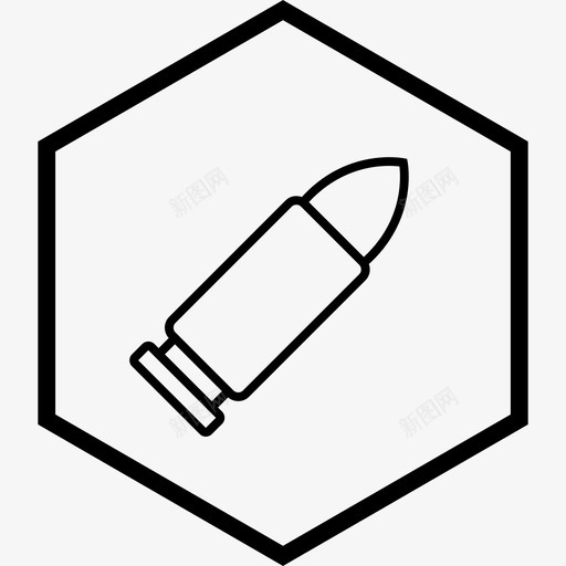 子弹军队武器图标svg_新图网 https://ixintu.com 军队 子弹 武器