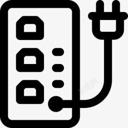 不间断电源不间断电源计算机硬件36线性图标高清图片