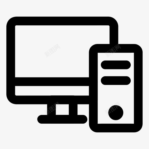 台式机计算机设备图标svg_新图网 https://ixintu.com 台式机 电子 电子设备 系统 计算机 设备 配件