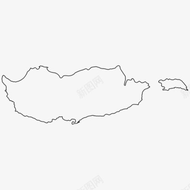 塞浦路斯边界国家图标图标