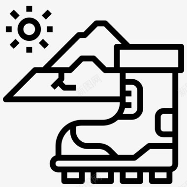靴子配件鞋类图标图标