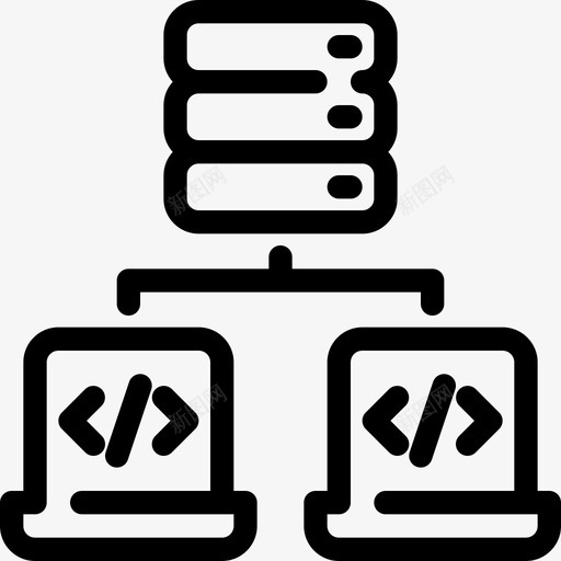 服务器代码编码图标svg_新图网 https://ixintu.com 代码 服务器 编码 编程 网络
