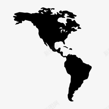 美洲大陆国际地图图标图标