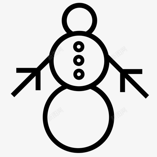 雪人艺术寒冷的天气图标svg_新图网 https://ixintu.com 冬天 冷的 天气 寒冷 游戏 艺术 雪人