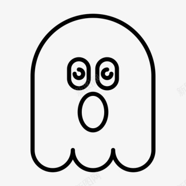 鬼魂惊异表情符号图标图标