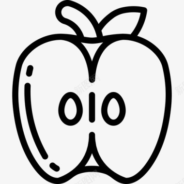 一半苹果吃食物图标图标