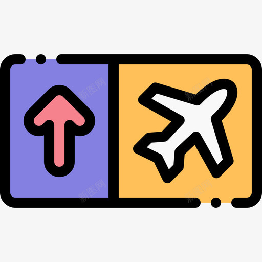 出发地机场98线形颜色图标svg_新图网 https://ixintu.com 出发地 机场 线形 颜色