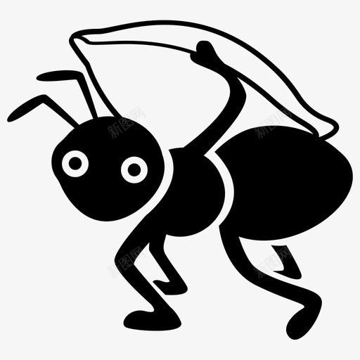 蚂蚁搬运寓言图标svg_新图网 https://ixintu.com 寓言 工人 工作 搬运 童话 蚂蚁