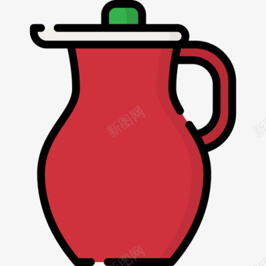 罐圣诞食品4线性颜色图标图标