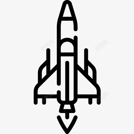 火箭太空147直线型图标svg_新图网 https://ixintu.com 太空 火箭 直线 线型