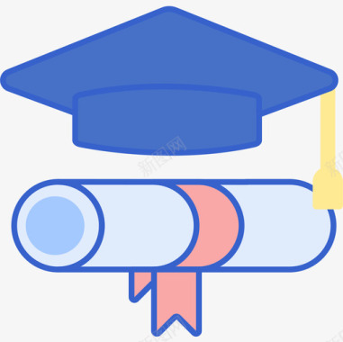 毕业网络教育25岁线颜色图标图标