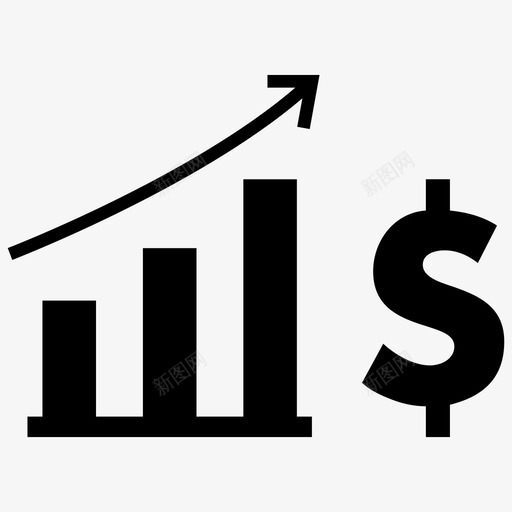 图表增长资金图标svg_新图网 https://ixintu.com 利润 图表 增长 资金 销售业务