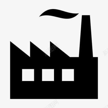 工厂烟囱工业图标图标
