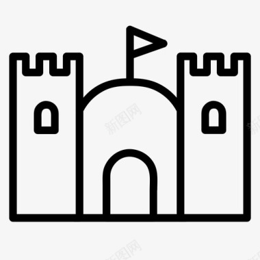 城堡游戏沙堡图标图标