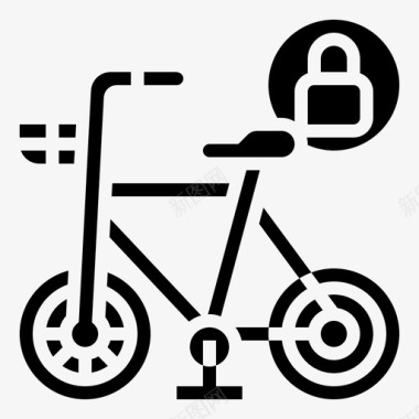 自行车应用程序锁图标图标