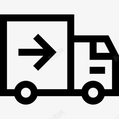 送货卡车物流38直线式图标图标
