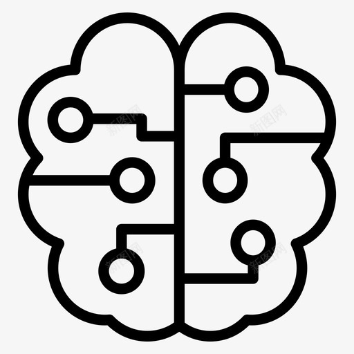 人工智能大脑信息技术图标svg_新图网 https://ixintu.com 28个 人工智能 信息技术 图标 大脑 学习 机器 线图