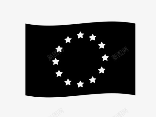 欧盟旗脱欧公投图标图标