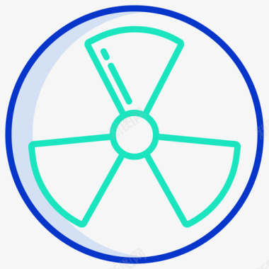 放射性科学技术5轮廓颜色图标图标