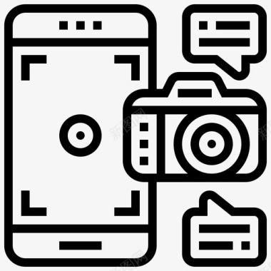 智能手机应用程序照相机图标图标