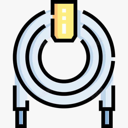 电缆电工工具和元件10线颜色图标svg_新图网 https://ixintu.com 元件 工具 电工 电缆 颜色
