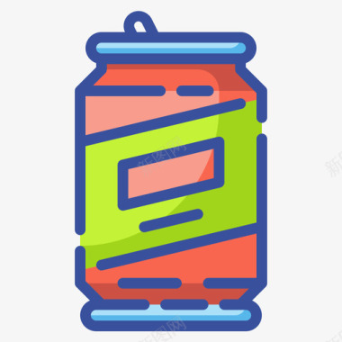 罐产品包装线颜色图标图标