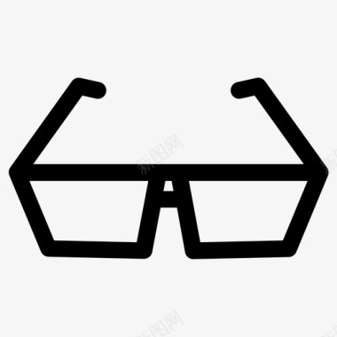 3d眼镜电影爆米花图标图标