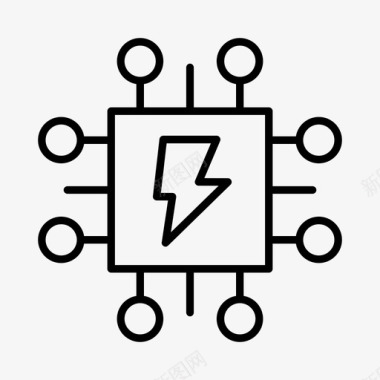 电电工能源图标图标