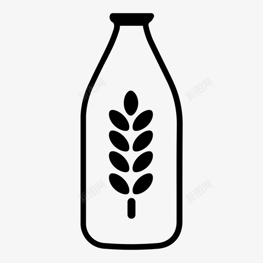 燕麦奶素食奶非牛奶图标svg_新图网 https://ixintu.com 替代 燕麦 牛奶 素食 食品