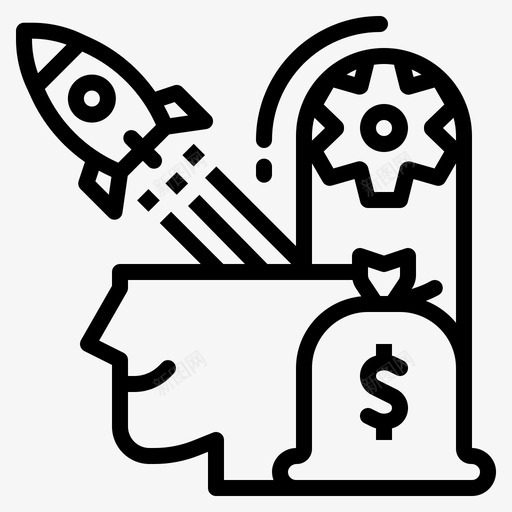 金钱投资创意头脑图标svg_新图网 https://ixintu.com 创意 头脑 想法 投资 概要 财务 金钱
