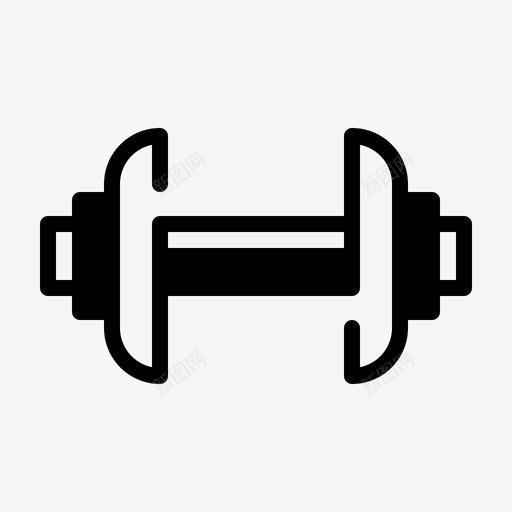 哑铃肌肉运动图标svg_新图网 https://ixintu.com 举重 健身馆 哑铃 系列 肌肉 运动