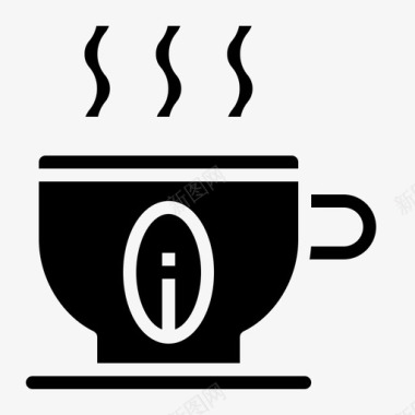 咖啡厅135号咖啡杯图标图标