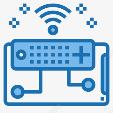 远程移动网络蓝色图标图标