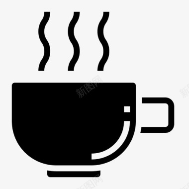 咖啡厅135号咖啡杯图标图标