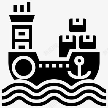 海运货物集装箱图标图标