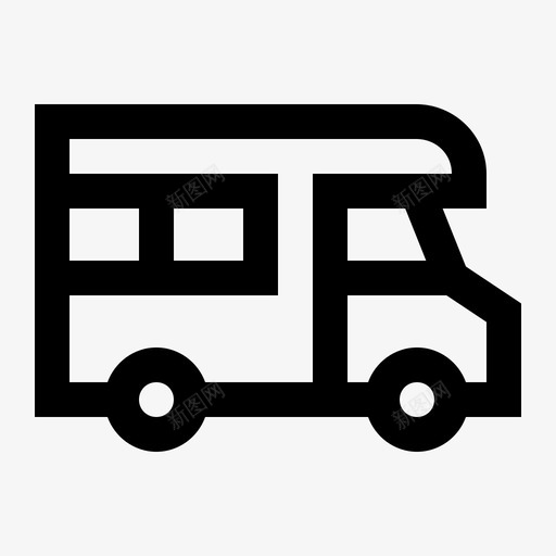旅行车露营旅行图标svg_新图网 https://ixintu.com 大纲 度假 旅行 旅行车 车辆 露营