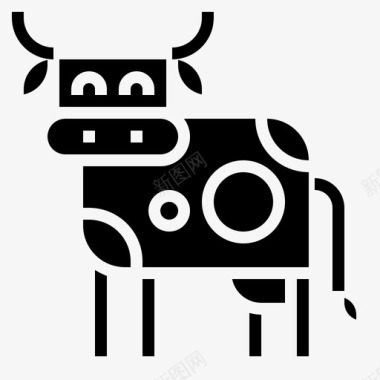 牛动物哺乳动物图标图标