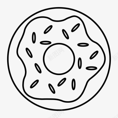 甜甜圈食物菜单图标图标